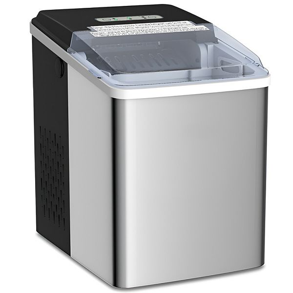 26 lbs Daily Ice Maker Stainless Steel Construction, SelfCleaning