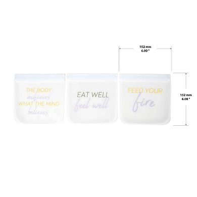 3-Pack Reusable Eat Well Bags