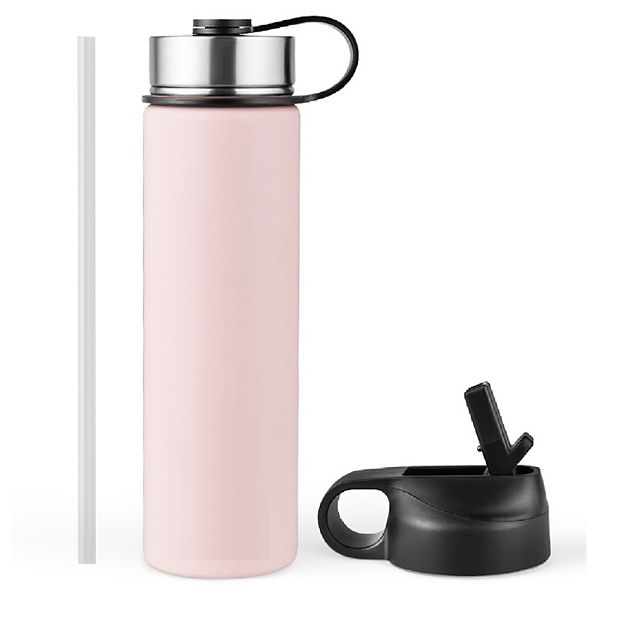 22oz BpA Free Sports Bottle W/ Straw Pink