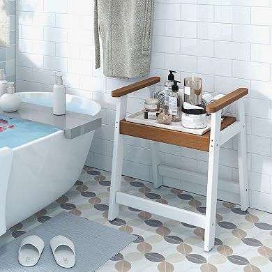 Shower Bench with Arms for Inside Shower Shaving Legs
