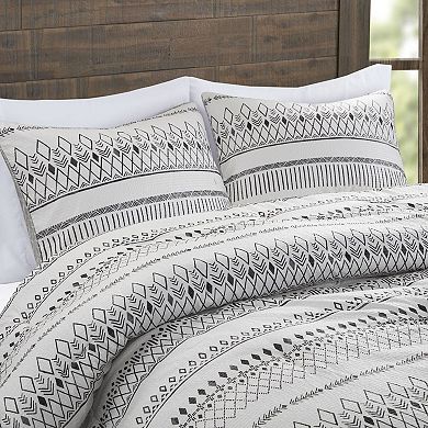 Madison Park Joshua 5-Piece Printed Seersucker Comforter Set with Throw Pillows
