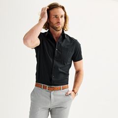 FLEX Slim Fit Short Sleeve Twill Work Shirt