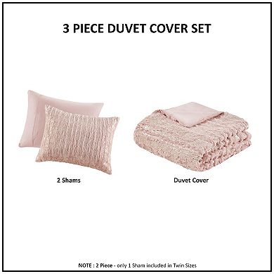 Intelligent Design Alaia Metallic Print Faux Fur Duvet Cover Set