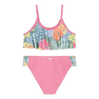 Girls 7-16 Roxy 2-Piece Tropical Flounce Bikini Swim Set