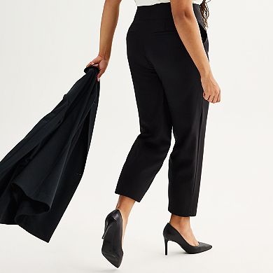 Plus Size Nine West Pull-On Staight Ankle Pants