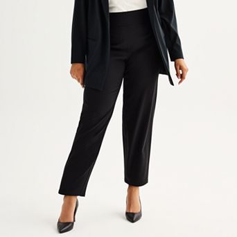 Plus Size Nine West Pull-On Straight Ankle Pants