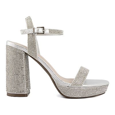 slim fit dress slacks Women's Petite Size Small Feet Glitter Strap Heel Dress Sandals Silver US4(Eu34)=UK2(220mm) / Champagne / 10cm main image 0