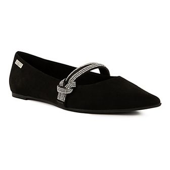 sugar Lingo Women's Rhinestone Flats