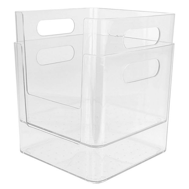 Dwell Studio 2-Piece Large Acrylic Bins Set, Clear