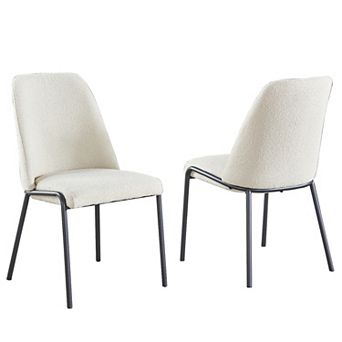 Best Quality Furniture Polar Fleece Dining Side Chair (Set of 2)