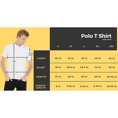 Men's 3-Button Polo Shirt - Short Sleeve Classic Colors Performance Casual Wear