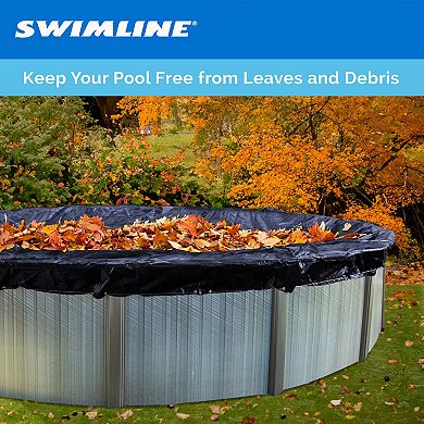 Swimline 21 Foot Round Above Ground Swimming Pool Leaf Net Top Cover