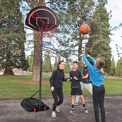 Portable Basketball Hoop Stand with Wheels and 2 Nets