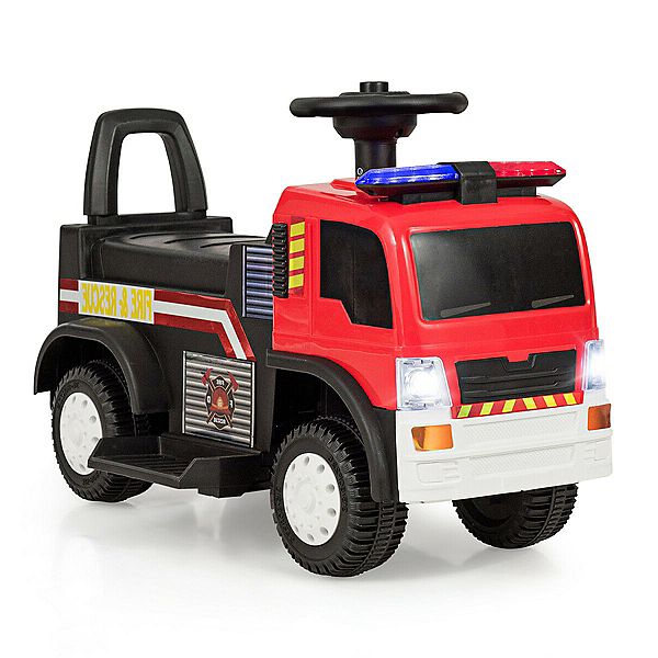 Kids 6V Battery Powered Electric Ride On Fire Truck