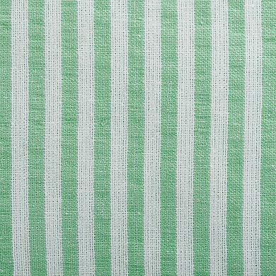 Bright Green Striped Seersucker Tablecloth - 60 x 104  inches