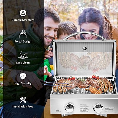 Table top stainless steel grill sales