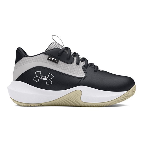 Under Armour Lockdown 7 Kids Basketball Shoes - Black Gray (1)