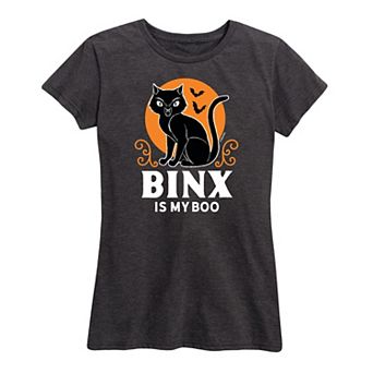 Disney's Hocus Pocus Women's Binx Is My Boo Graphic Tee