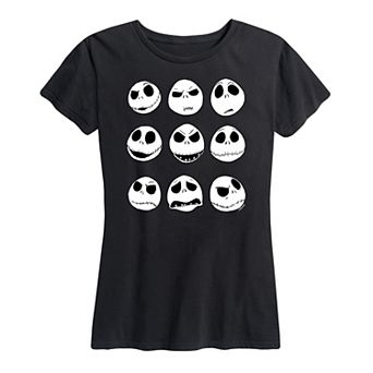 Disney's Nightmare Before Christmas Women's Jack Faces Graphic Tee