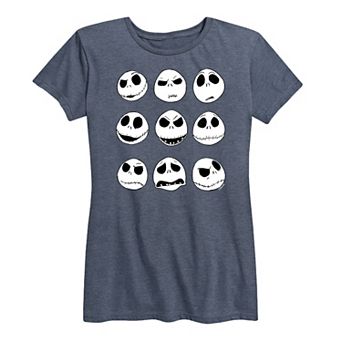Disney's Nightmare Before Christmas Women's Jack Faces Graphic Tee