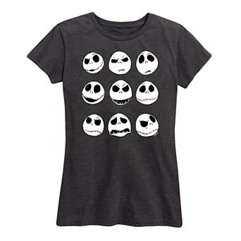 Disney's Nightmare Before Christmas Women's Jack Faces Graphic Tee