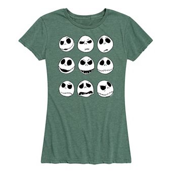 Disney's Nightmare Before Christmas Women's Jack Faces Graphic Tee