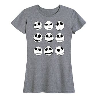 Disney's Nightmare Before Christmas Women's Jack Faces Graphic Tee