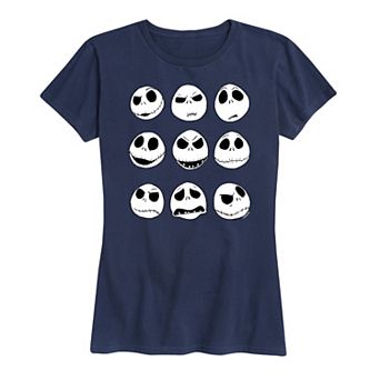 Disney's Nightmare Before Christmas Women's Jack Faces Graphic Tee