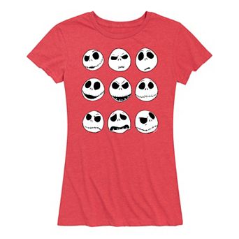 Disney's Nightmare Before Christmas Women's Jack Faces Graphic Tee