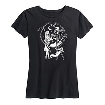 Disney's Nightmare Before Christmas Women's Jack Sally Zero Graphic Tee