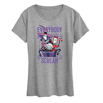 Disney's Nightmare Before Christmas Women's Everybody Scream Graphic Tee
