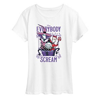 Disney's Nightmare Before Christmas Women's Everybody Scream Graphic Tee
