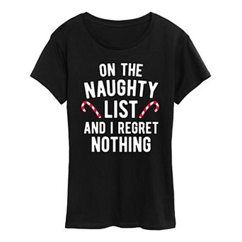 Women's On The Naughty List Graphic Tee