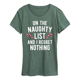Women's On The Naughty List Graphic Tee