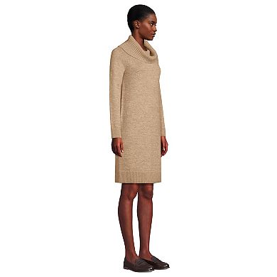 Women's Lands' End Cozy Lofty Cowlneck Sweater Dress