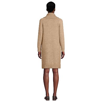 Women's Lands' End Cozy Lofty Cowlneck Sweater Dress