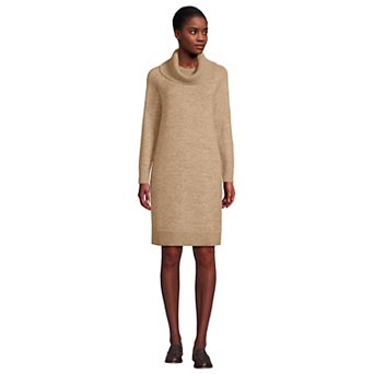 Women's Lands' End Cozy Lofty Cowlneck Sweater Dress