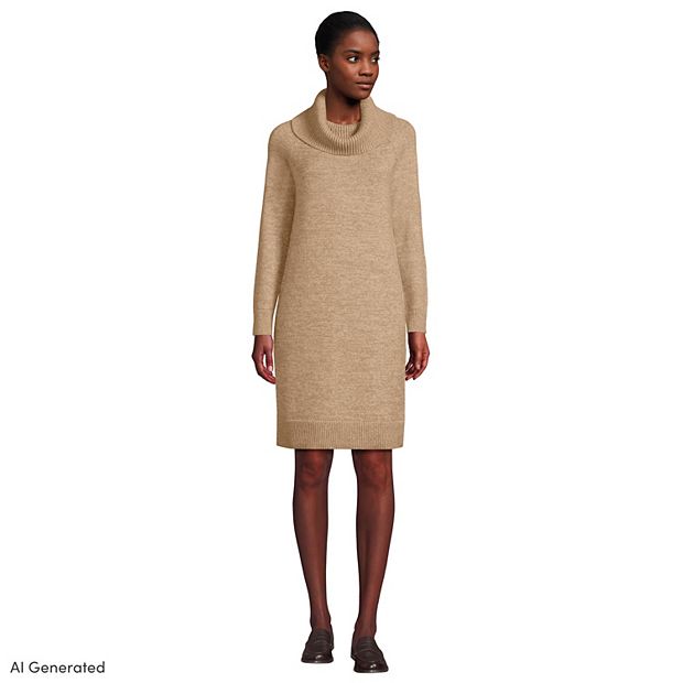knee length dresses for ladies Women Cowl Neck Sweater/Pullover Sweater Dress/Asymmetrical Knit Sweater/Oversized Knit Top/Customized Tunic Dress/Plus Size Sweatshirt/Casual Jumper main image 0