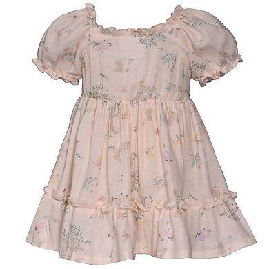 Baby & Toddler Girl Bonnie Jean Smocked Bunny Print Dress