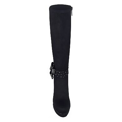 Impo Onneli Women's Bling Stretch Over-the-Knee Platform Boots