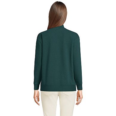 Women's Lands' End Long Sleeve Ottoman Mock Pullover