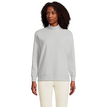 Women's Lands' End Long Sleeve Ottoman Mock Pullover