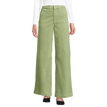 Women's Lands' End High Rise Wide Leg Corduroy Pants