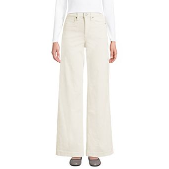 Women's Lands' End High Rise Wide Leg Corduroy Pants