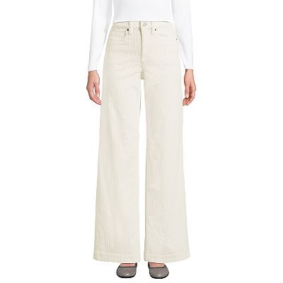 Women's Lands' End High Rise Wide Leg Corduroy Pants