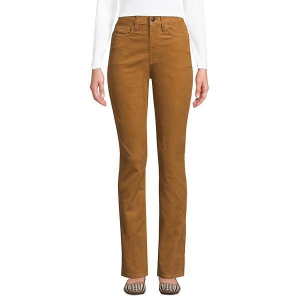 Women's Lands' End High Rise Straight Leg Corduroy Pants