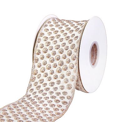 National Tree Company HGTV 3" Rainer Jacquard Tissue Back Ribbon