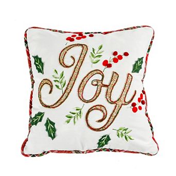 National Tree Company HGTV Joy Embroidered Throw Pillow