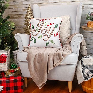 National Tree Company HGTV Joy Embroidered Throw Pillow