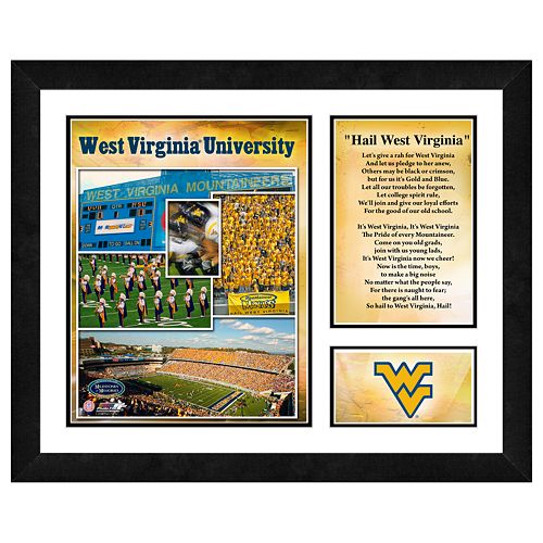 West Virginia Mountaineers Milestones and Memories Framed Wall Art